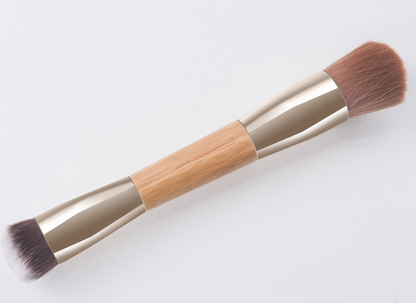 Wooden Handle Nylon Loose Powder & Blush Makeup Brush