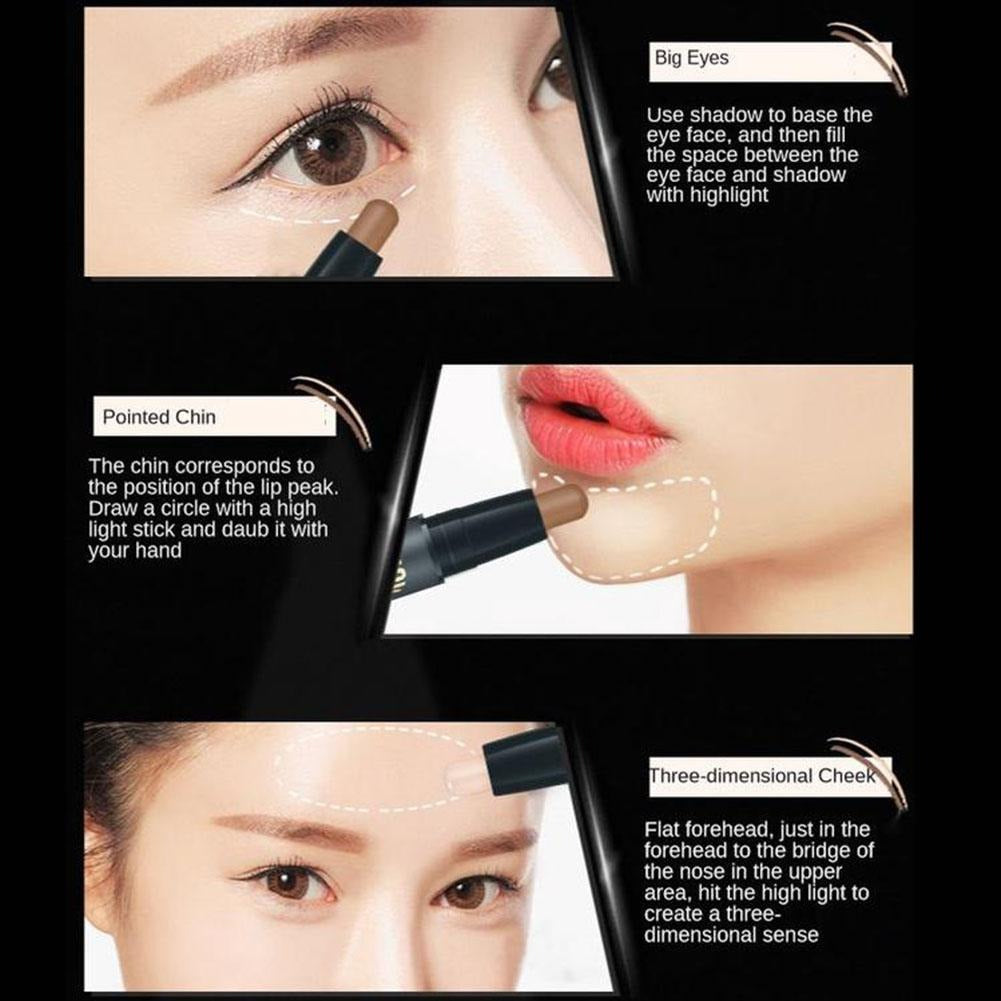 Double-Ended Highlighter and Contour Makeup Stick