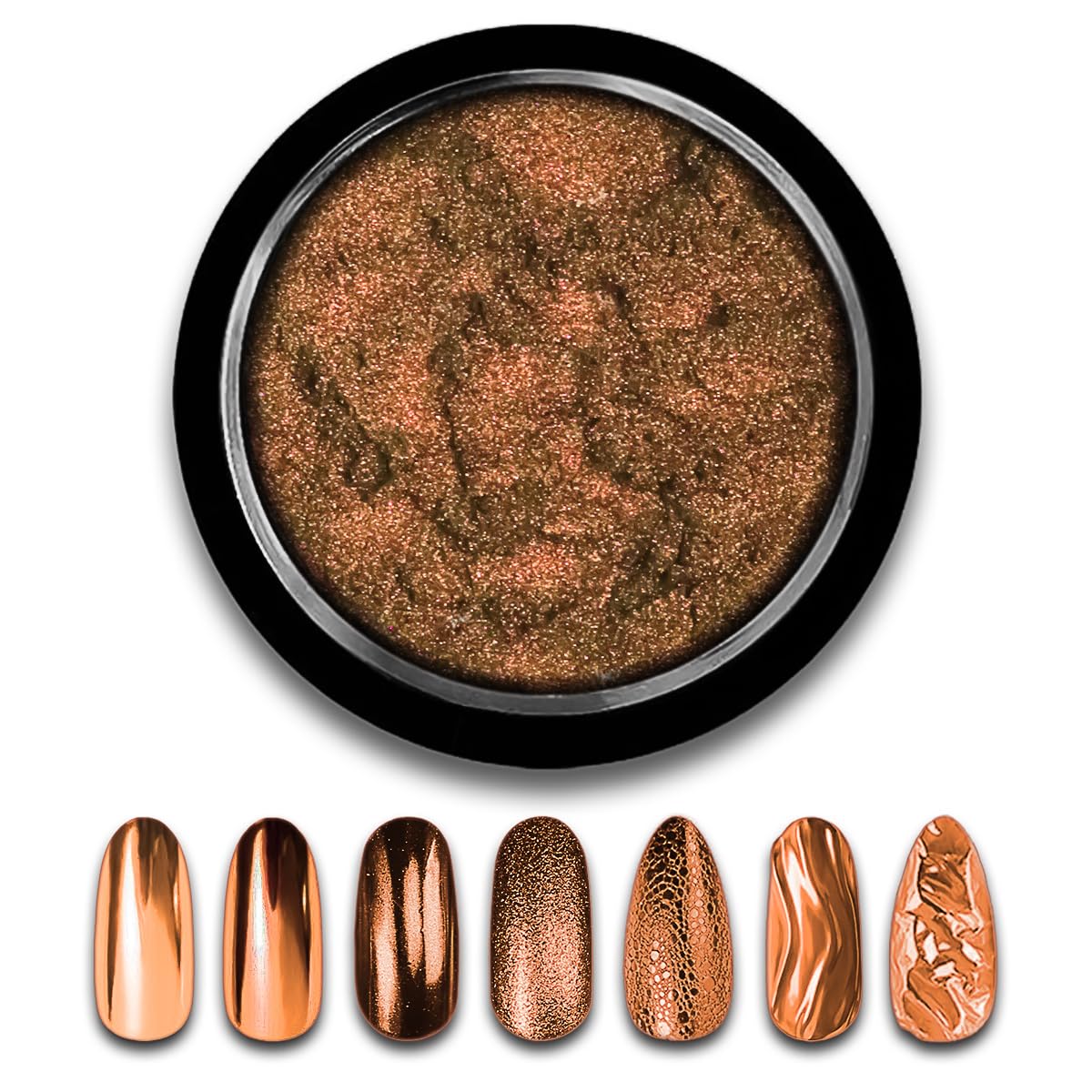 Gold Chrome Nail Powder Mirror Effect Metallic Dust Holographic Glitter Glazed Manicure Decoration Reflective Pigment for DIY Gel Polish Nail Art Resin Craft Gifts