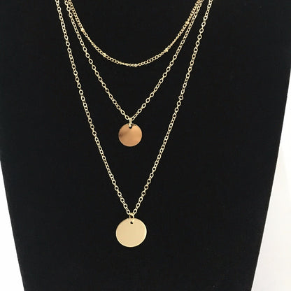 Layered Sequin Necklace Set XL247