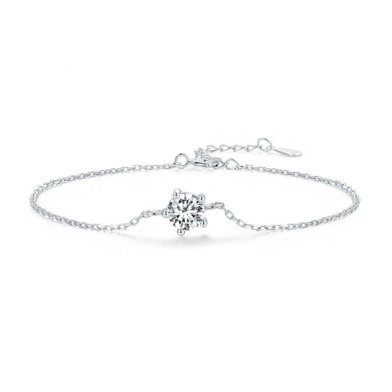 S925 Silver Sparkling Moissanite Bracelet