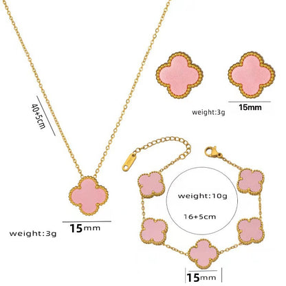 High-End Four Leaf Clover Titanium Steel Necklace