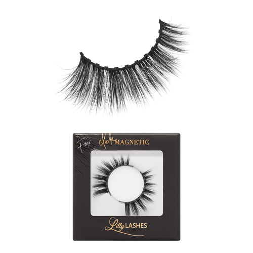 Lilly Lashes Click Magnetic Eyelashes - Loyalty Magnetic Faux Mink Lashes for a Natural Look - False Wispy Magnet Eyelashes - Vegan Makeup Lash Extension - Magnetic Eyelashes Without Eyeliner