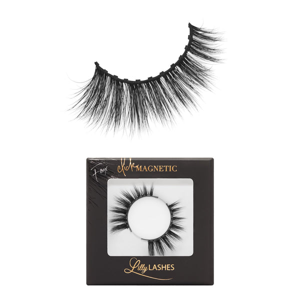 Lilly Lashes Click Magnetic Eyelashes - Loyalty Magnetic Faux Mink Lashes for a Natural Look - False Wispy Magnet Eyelashes - Vegan Makeup Lash Extension - Magnetic Eyelashes Without Eyeliner
