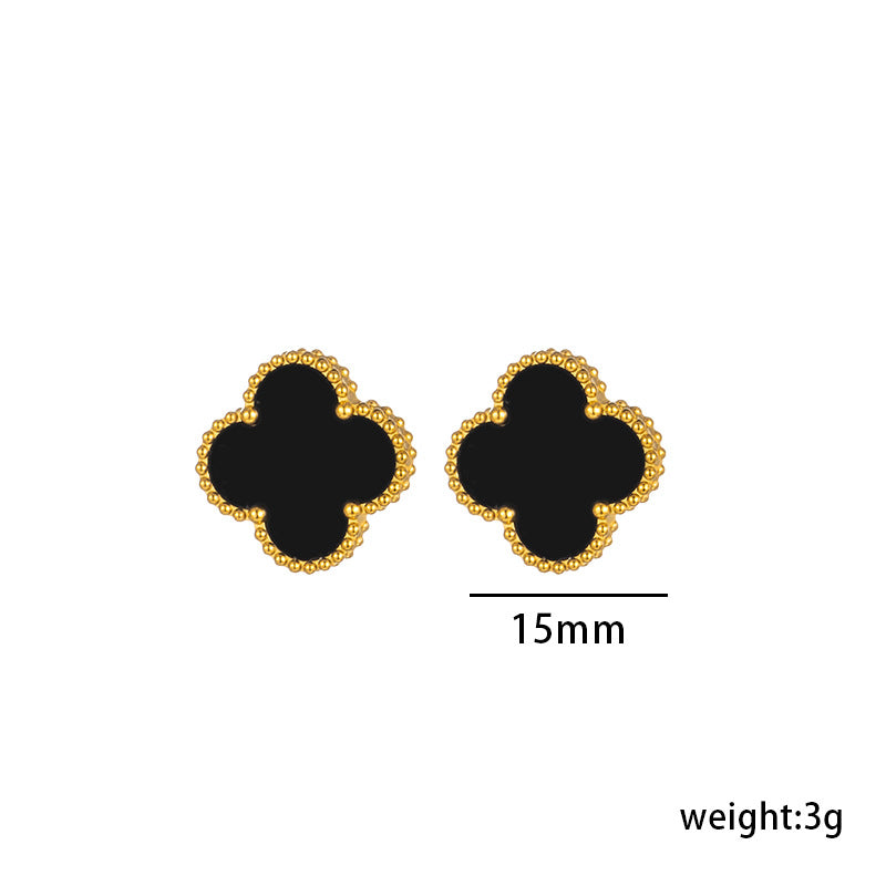 High-End Four Leaf Clover Titanium Steel Necklace