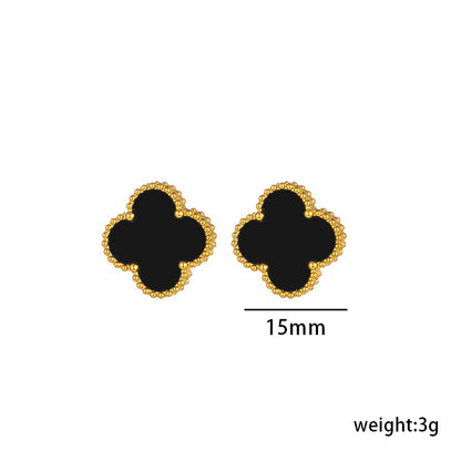 High-End Four Leaf Clover Titanium Steel Necklace