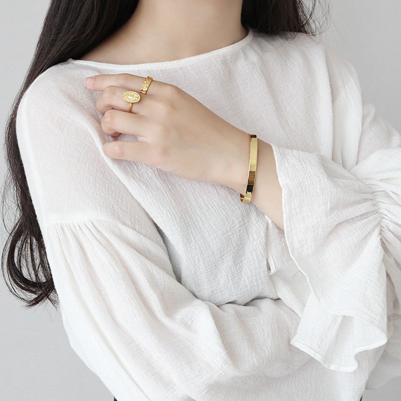 Women's Silver Jewelry - Open Cuff Bracelet in Gold