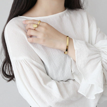 Women's Silver Jewelry - Open Cuff Bracelet in Gold