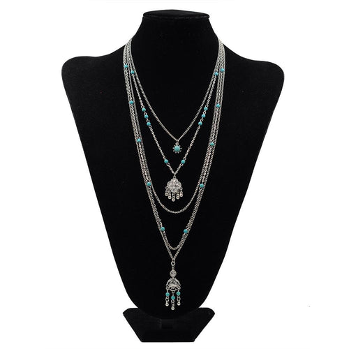 Trendy Bohemian Multi-Layer Beaded Necklace for Women