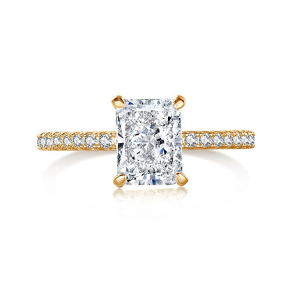 S925 Sterling Silver Geometric Ring with Zirconia