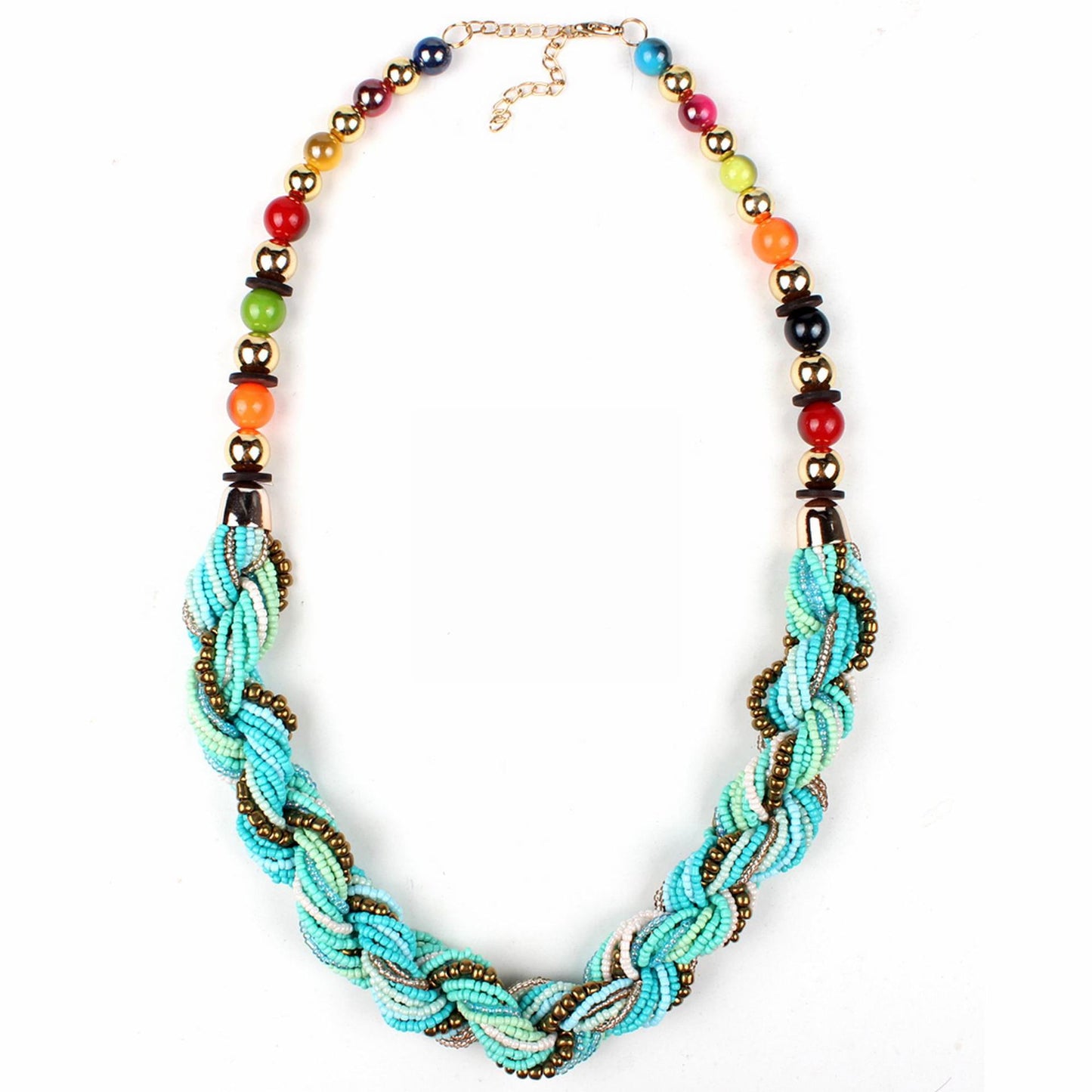 Bohemian Multi-Colored Beaded Necklace (Ethnic Style)