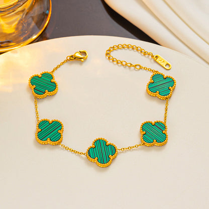 High-End Four Leaf Clover Titanium Steel Necklace