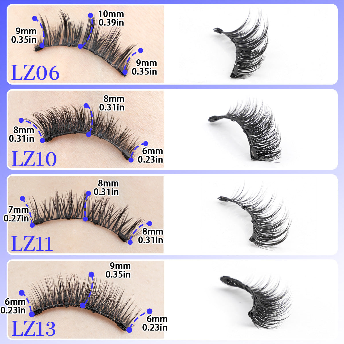 Reusable Waterproof Magnetic False Eyelashes