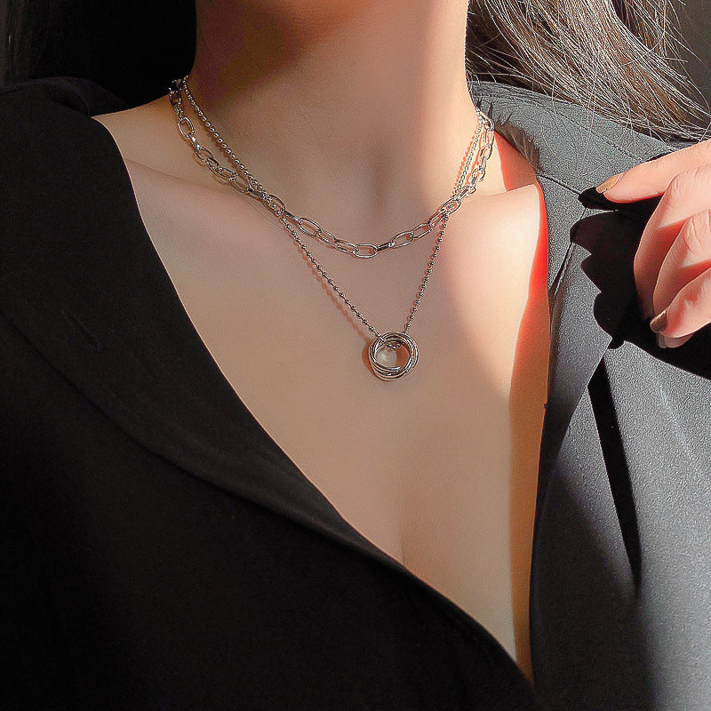 Vintage Multi-Layer Short Necklace, Fashionable Choker