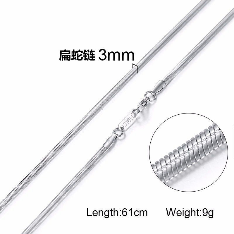 Trendy Gold Titanium Steel Chain Necklace for Men