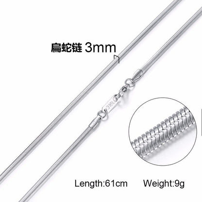 Trendy Gold Titanium Steel Chain Necklace for Men