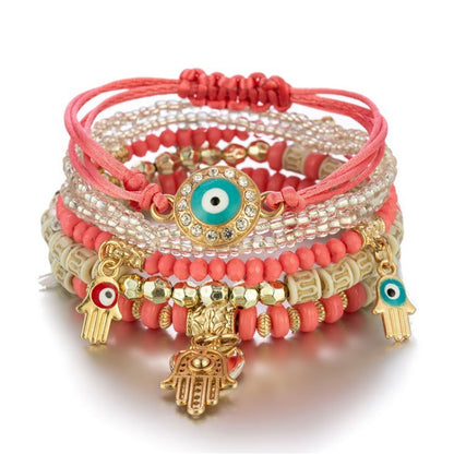 Bohemian Style Handmade Beaded Multi-layer Bracelet