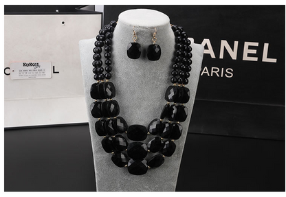 Flower Necklace Jewelry Set