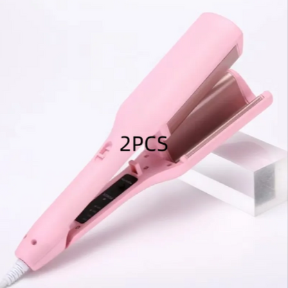 French Deep V Hair Curler – 32MM Big Wave & Water Ripple Curling Iron