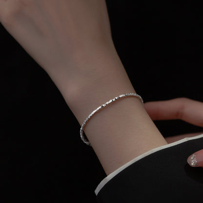 S925 Sterling Silver Irregular Simple Bracelet