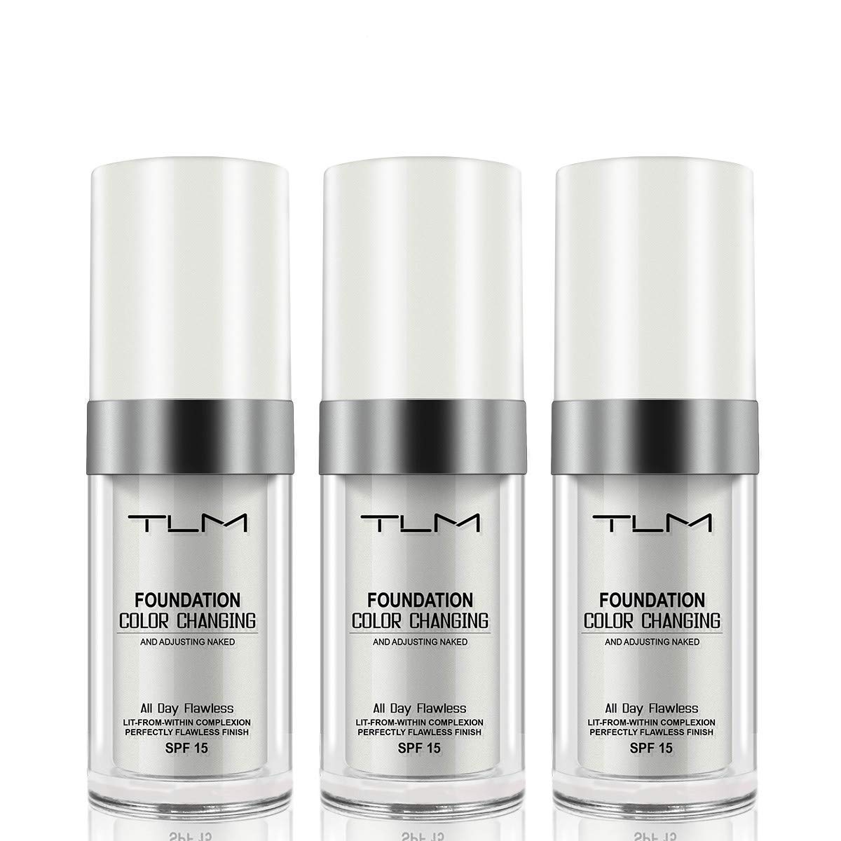 3PCS TLM Concealer Cover Cream Flawless Colour Changing Warm Skin Tone Foundation Makeup Base Nude Face Liquid Cover Concealer