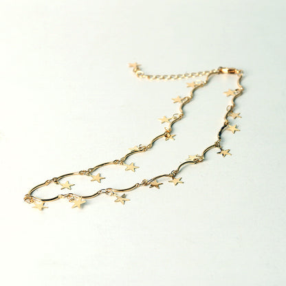 Minimalist Star Pendant Choker Necklace for Women