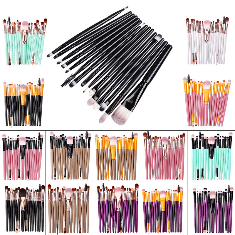 15-Piece Makeup Brush Set for Eyeshadow and Beauty