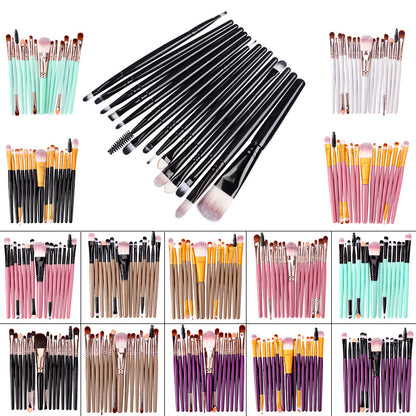 15-Piece Makeup Brush Set for Eyeshadow and Beauty