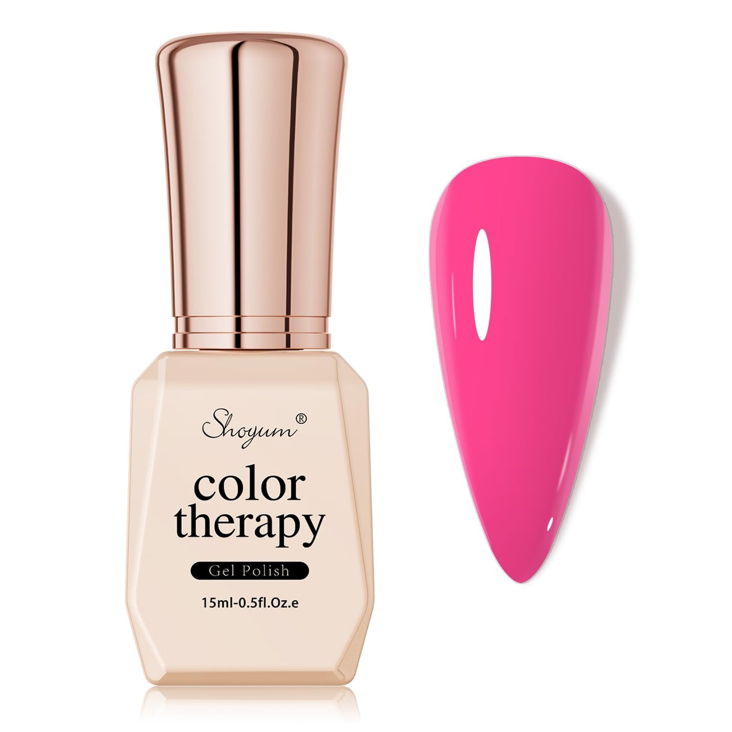 SHOYUM Gel Nail Polish 1Pcs 15ML Hot Pink Gel Polish Bright Summer Neon Colors Gel Polish Soak Off Starters Nail Art Salon Manicure Design at Home Girlfriend Gift for Holidays 2024 Nails