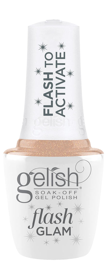 Gelish Flash Glam Gel Polish – Glitter Gel Polish for Nails Long-Lasting Sparkling Finish Quick-Dry Formula Professional Nail Glitter Manicure (Bright Up My Alley 15mL)