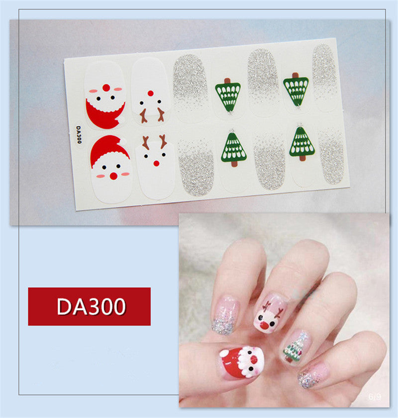 Christmas Nail Polish Film Stickers for Full Nails