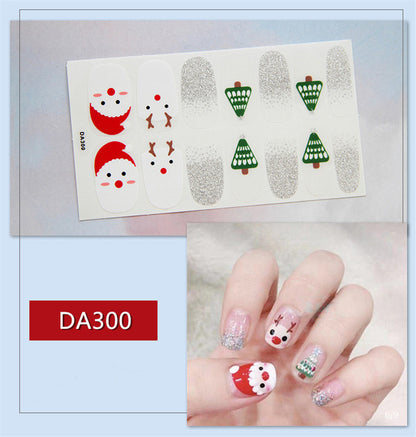 Christmas Nail Polish Film Stickers for Full Nails