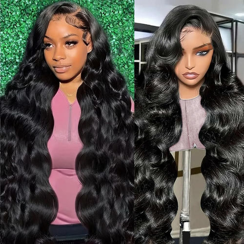 Body Wave Lace Front Wigs Human Hair 26 inch 180% Density 13x4 HD Transparent Lace Frontal Wigs Human Hair Pre Plucked With Baby Hair Human Hair Lace Front Wigs Body Wave Glueless Wig Natural Color