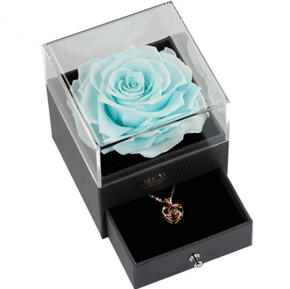 Preserved Rose Jewelry Box Necklace