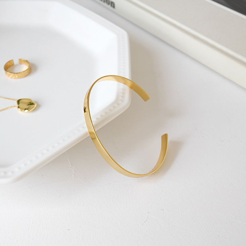 Women's Silver Jewelry - Open Cuff Bracelet in Gold