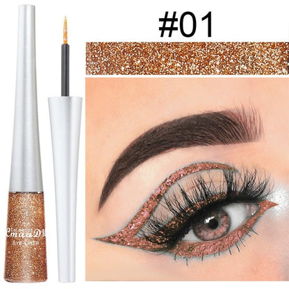 16 Colors Waterproof Glitter Eyeliner for Halloween Makeup