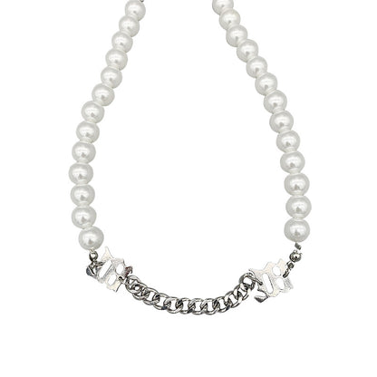 Pearl Chain Layered Necklace for Women (Trendy Style)