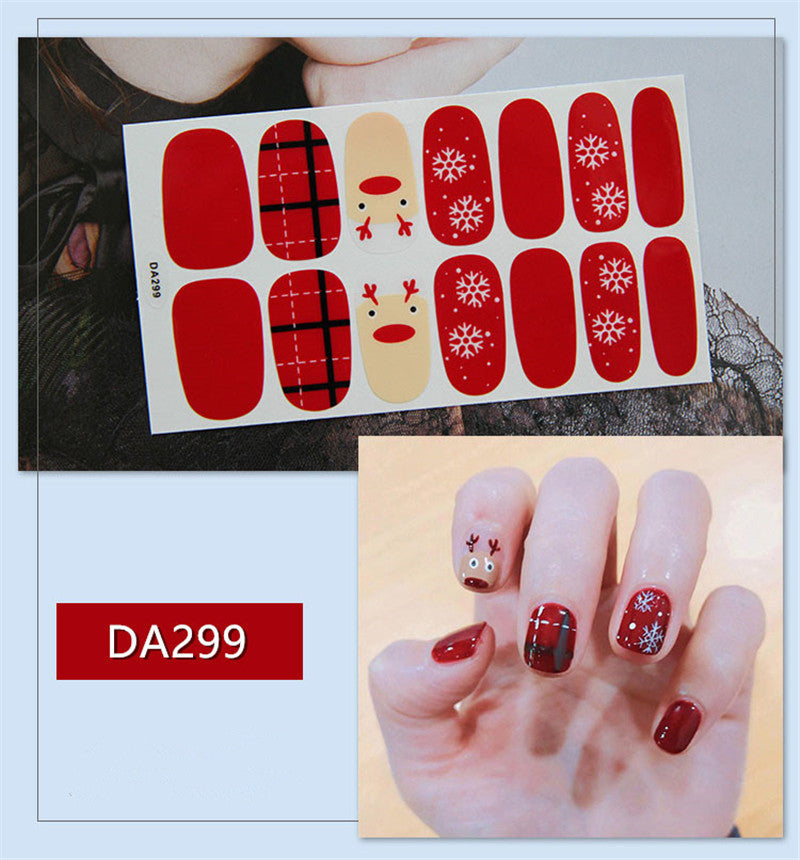 Christmas Nail Polish Film Stickers for Full Nails