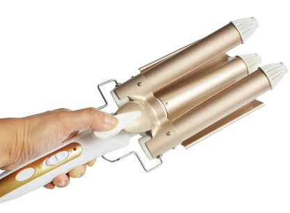 Ceramic Glaze Egg Roll Three Stick Curling Iron