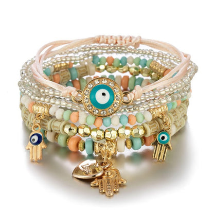 Bohemian Style Handmade Beaded Multi-layer Bracelet