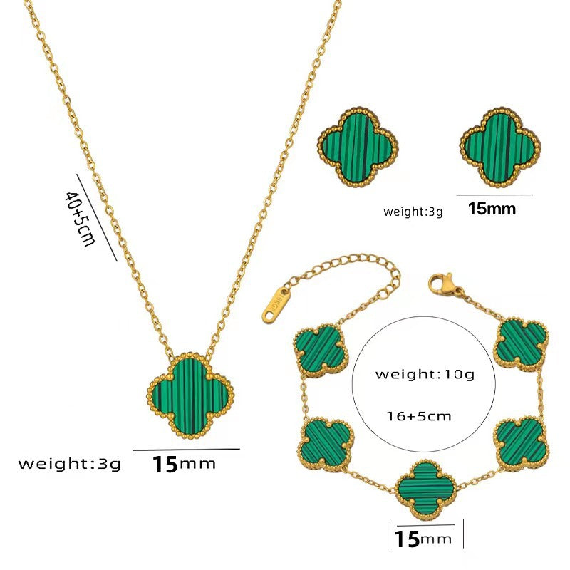 High-End Four Leaf Clover Titanium Steel Necklace