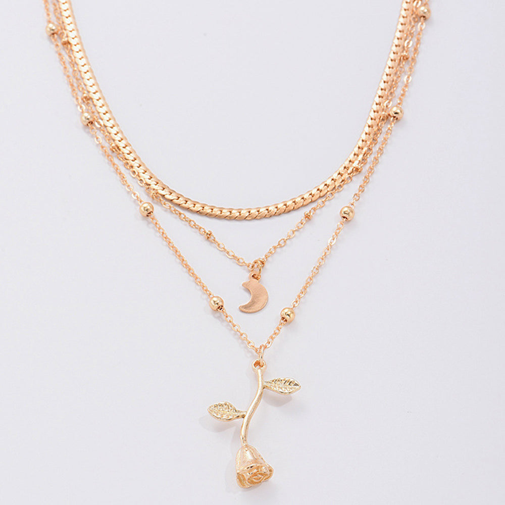 Bohemian Multi-Layer Rose Necklace for Ladies