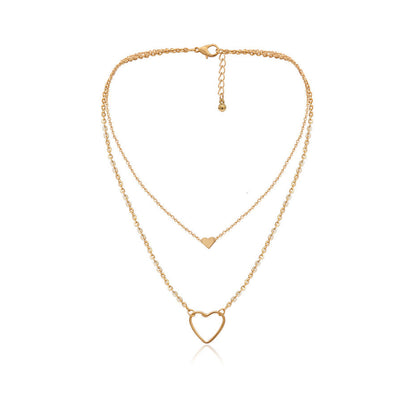 Layered Heart Pendant Necklace for Women - Fashionable Design