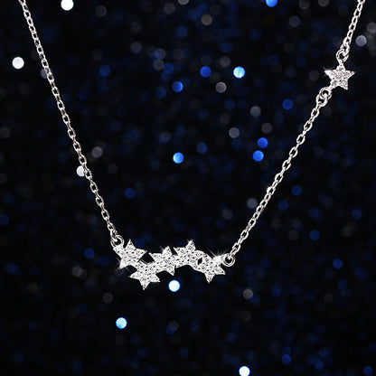925 Silver Star Necklace with Zirconia Pendant