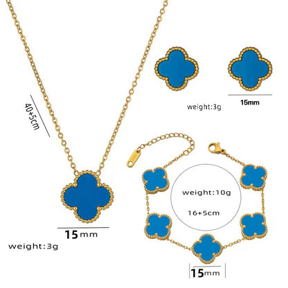 High-End Four Leaf Clover Titanium Steel Necklace