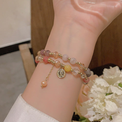 Retro Baroque Pearl Double-layer Portrait Bracelet