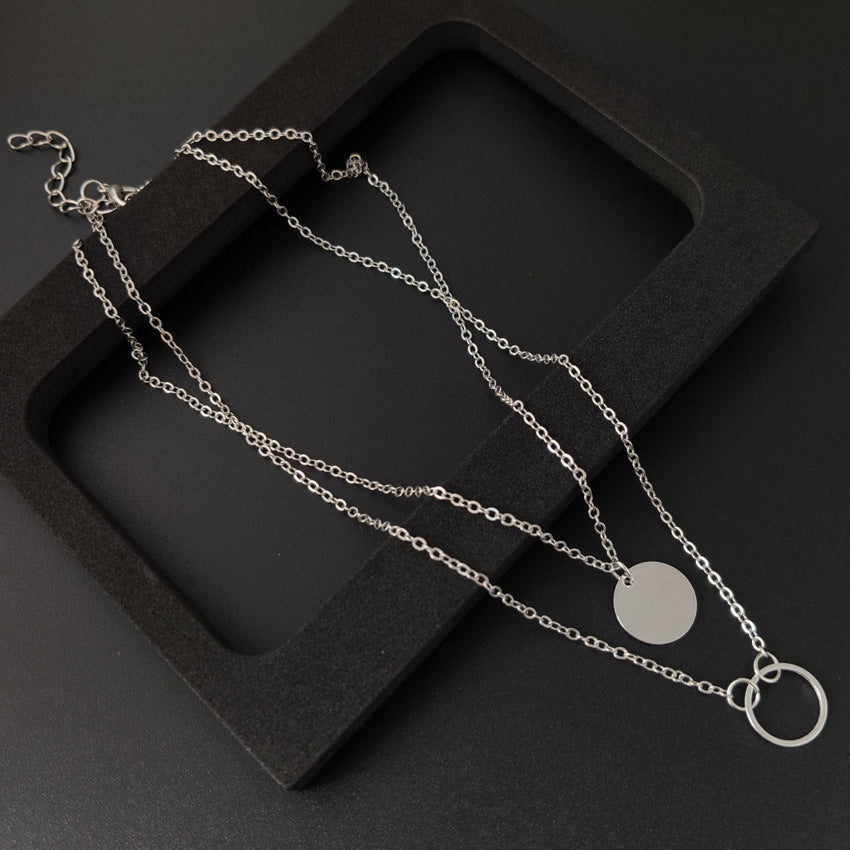 Multilayer Sequin Pendant Necklace for Women