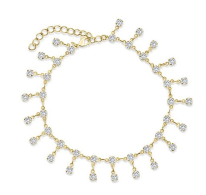 Chic Simple Beaded Anklet with Tassel and Pendant