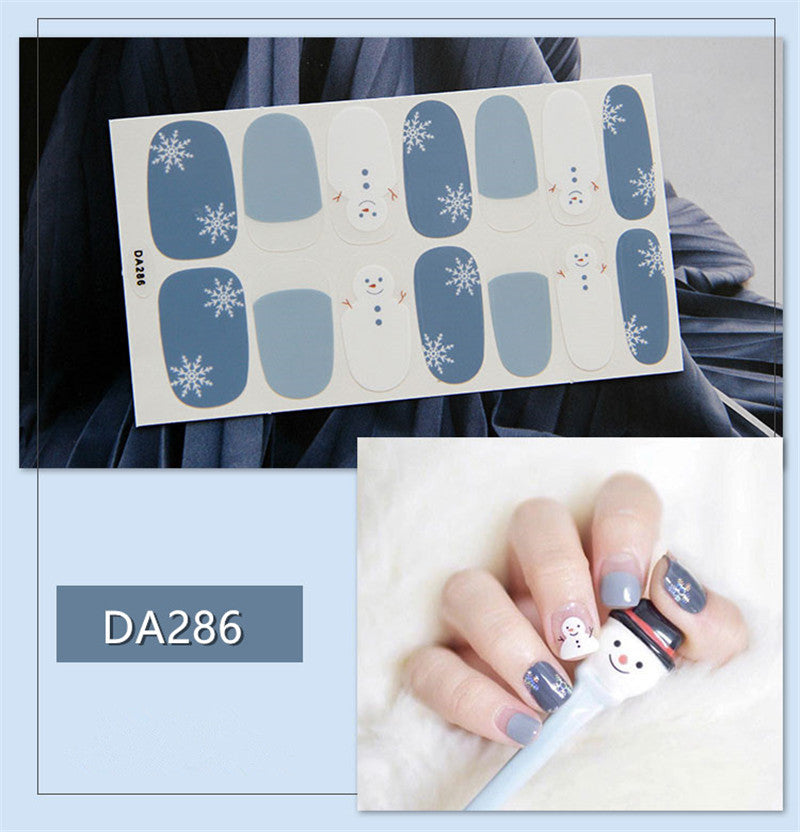 Christmas Nail Polish Film Stickers for Full Nails