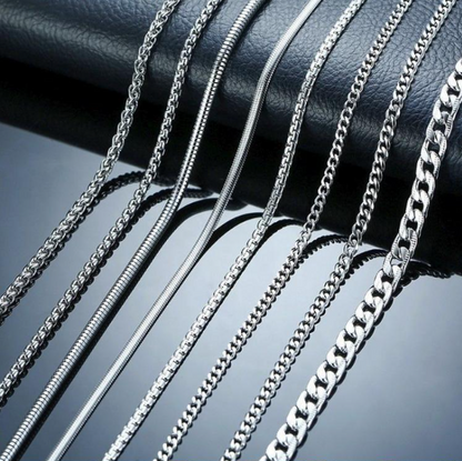 Trendy Gold Titanium Steel Chain Necklace for Men